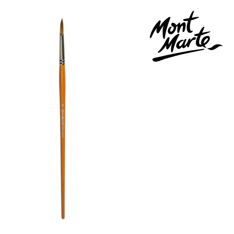 MM Artist Brush Taklon Round 6 synthetic round paintbrush for controlled strokes, line work, blending and shading in acrylic, watercolour, gouache and oil