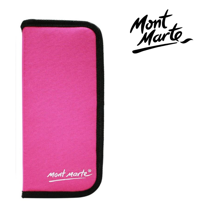 11 piece oil painting brush set in wallet – MM artist brushes for blending and detail