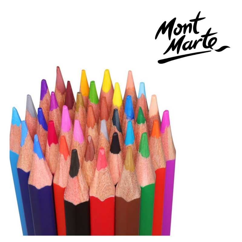 MM Colour Pencils 36-piece set with assorted colours for colouring, drawing, and school projects.
