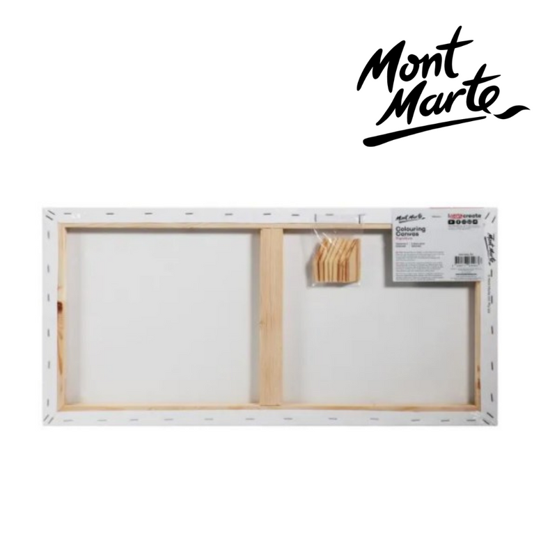 MM Colouring Canvas 30x60cm with assorted pre-printed outline design ready to colour.