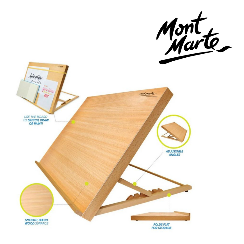 MM Drawing Board A3 with elastic band – sturdy portable A3 drawing and drafting board that secures papers for art, design and school work