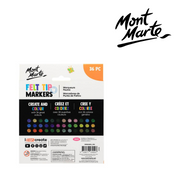 MM Felt Tip Markers 36pc set with assorted bright colours for colouring and school projects – thumbnail