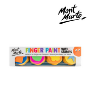MM Finger Paint with Stamps 4pc kids finger painting set with stamps for preschool crafts and sensory play – thumbnail