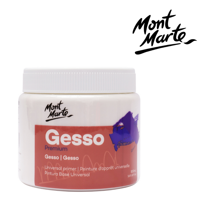 MM Gesso Tub 500ml art primer for priming canvas, wood panels and mixed media surfaces