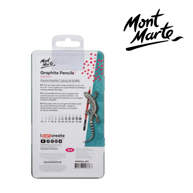 MM Graphite Pencils 12pc set for writing, sketching and shading