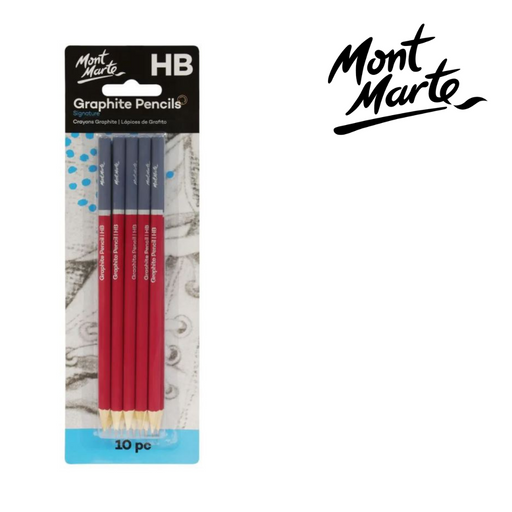 MM Graphite Pencils HB 10-piece pack for writing, drawing, and sketching.
