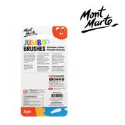 MM Jumbo Brushes 3pc large kids paint brushes for poster paint and classroom art projects – thumbnail