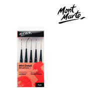 MM Mini Detail Brush Set 5pc – five precision mini paint brushes for fine line work, miniature painting, model detailing, highlights and craft projects – thumbnail