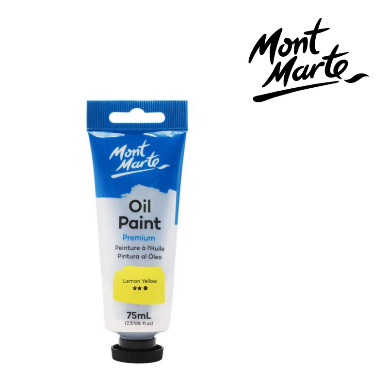 Lemon yellow oil paint 75ml – MM artist oil colour for mixing and highlights