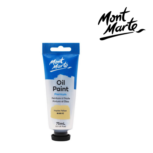 MM Oil Paint 75ml Naples Yellow tube soft creamy pale yellow oil colour for portraits and highlights
