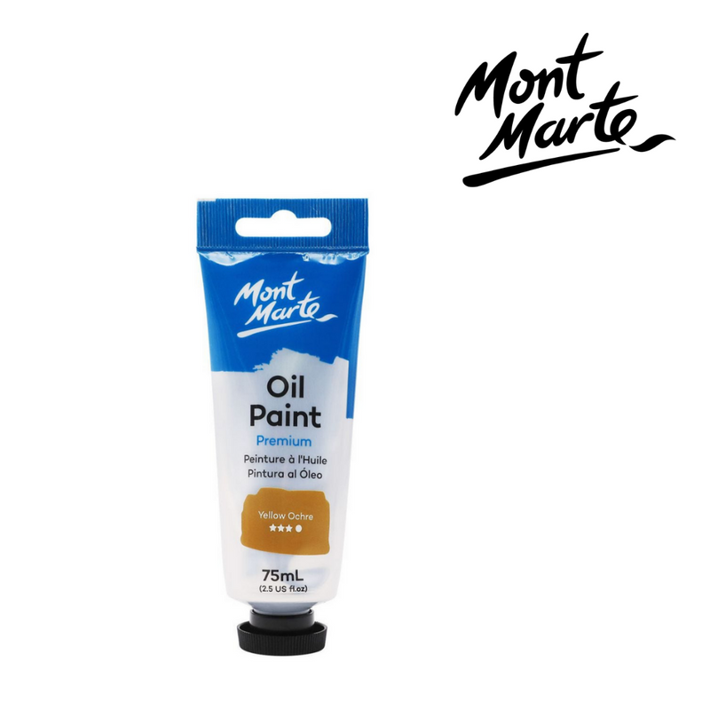 MM Oil Paint 75ml tube in Yellow Ochre warm earthy yellow colour