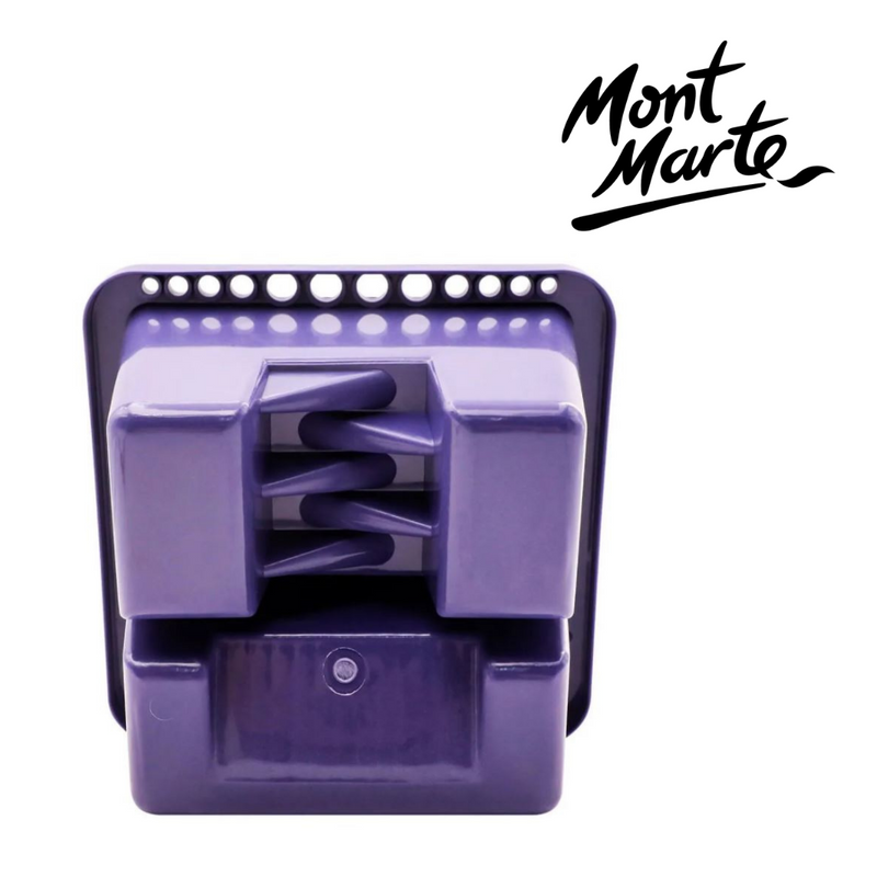 MM plastic brush washer with twin square compartments for rinsing and cleaning paint brushes