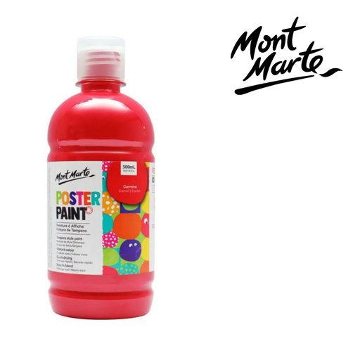 MM Poster Paint 500ml Carmine red paint bottle for school posters and crafts