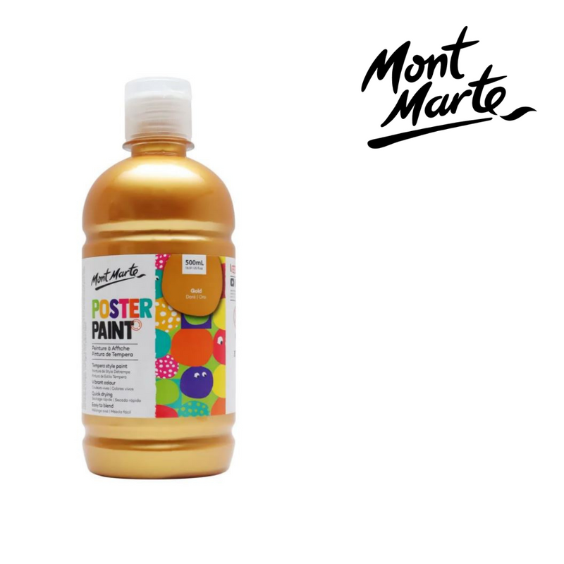 MM Poster Paint 500ml bottle in Gold colour