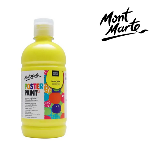 MM Poster Paint 500ml Lemon Yellow bottle for school and craft painting