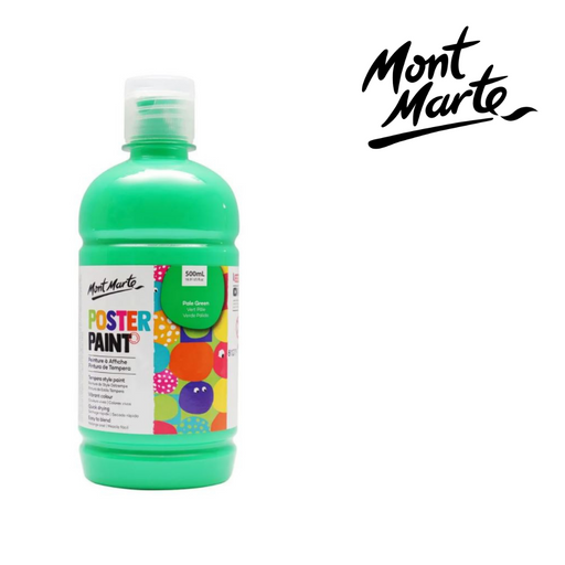 MM Poster Paint 500ml Pale Green bottle for school art, posters, classroom projects and craft painting