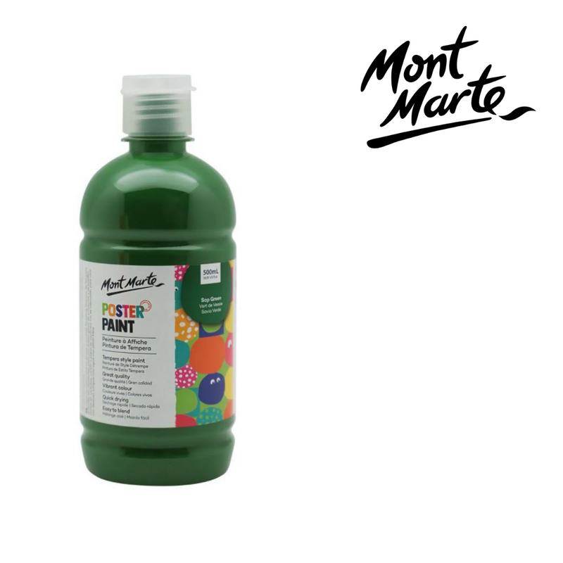 MM 500ml poster paint Sap Green for bold green coverage on paper and cardboard