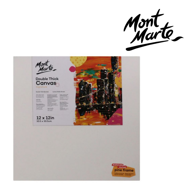MM Signature square stretched canvas 30.5x30.5cm on a pine wood frame