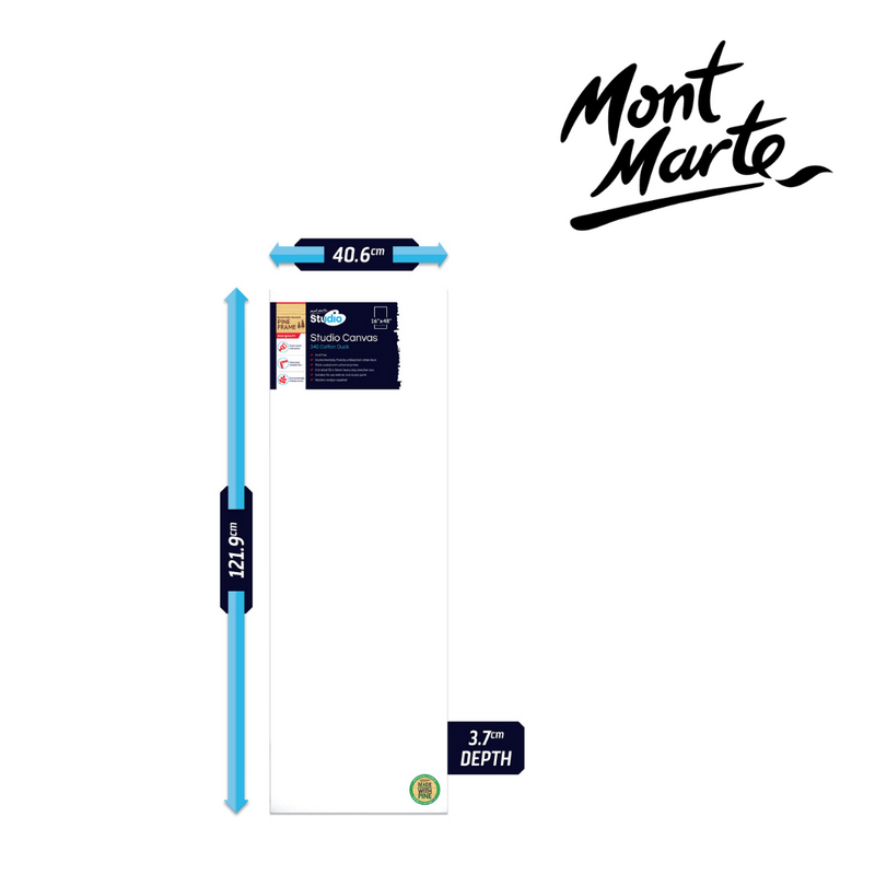 MM Signature Canvas Pine Frame D.T. 40.6x121.9cm deep edge panoramic stretched canvas on pine frame for acrylic and oil painting