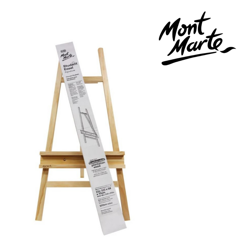 MM Student Easel Pine 122cm wooden art easel for classroom painting and drawing