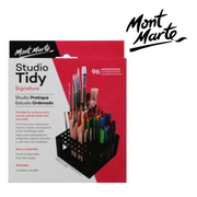 MM Studio Tidy desk organiser with 96 compartments for storing paint brushes, pencils, pens and markers – thumbnail