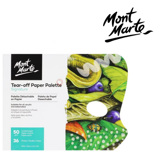 MM paper palette pad 36 sheets for acrylic and oil paint mixing with easy cleanup