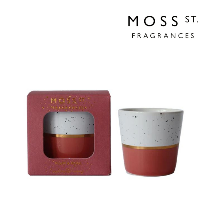 Ronis MOSS ST. Sussan Plum and Rose Candle 60g (Dusty Rose Ceramic)