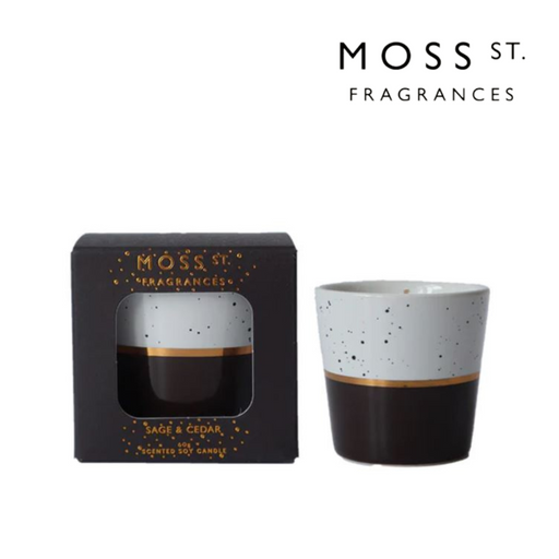 Ronis MOSS ST. Sussan Sage and Cedar Candle 60g (Charcoal Ceramic)