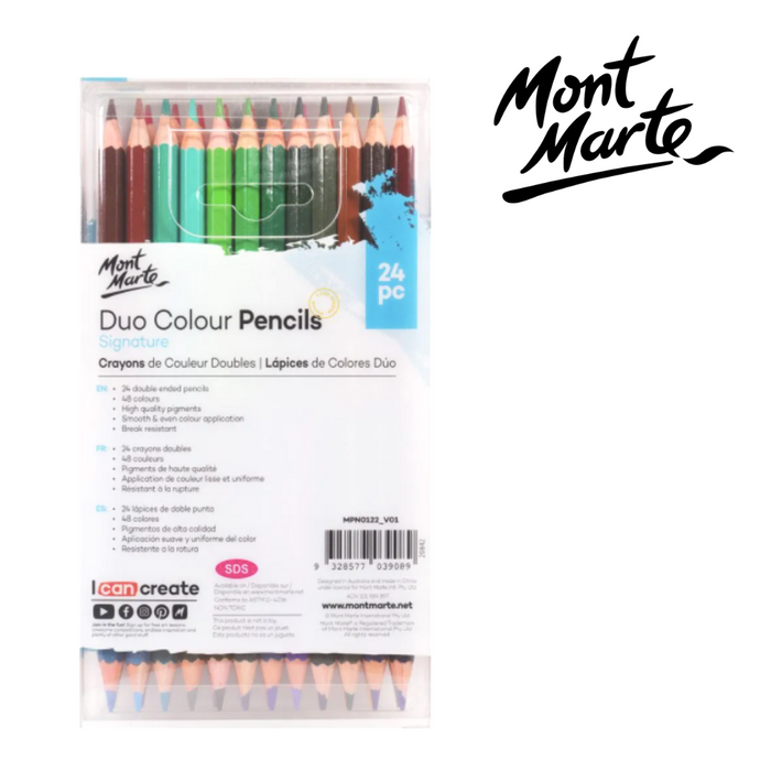 Mont Marte Duo Colour Pencils 24pc