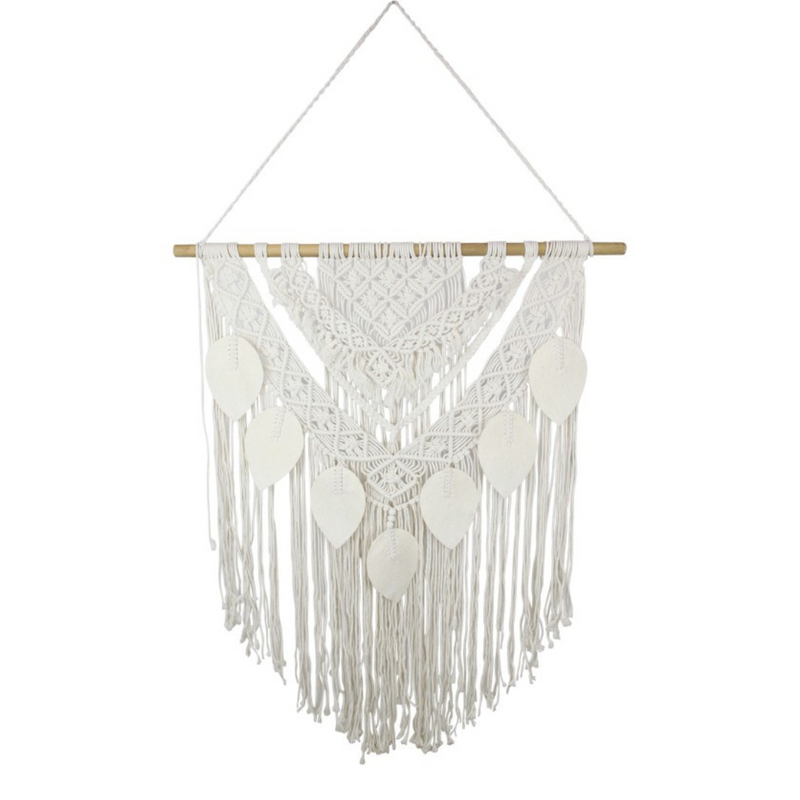 Ronis Macrame and Fern Leaf Beaded Décor Hanger 150cm