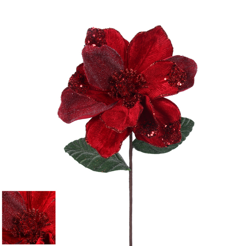 Ronis Magnolia 23cm with Stem 45cm Red