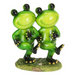 Ronis Marble Green Dancing Duo Frogs 13cm