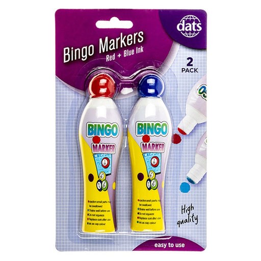 Bingo markers 2 pack bingo daubers for quick bold dabbing on bingo cards and game sheets