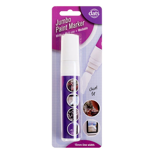 Jumbo multi use paint marker white ink for bold opaque lettering on dark surfaces and signage