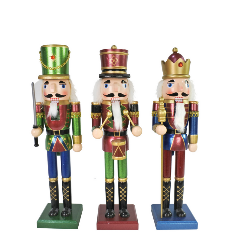 Ronis Matte Metallic Nutcracker 38cm Assorted