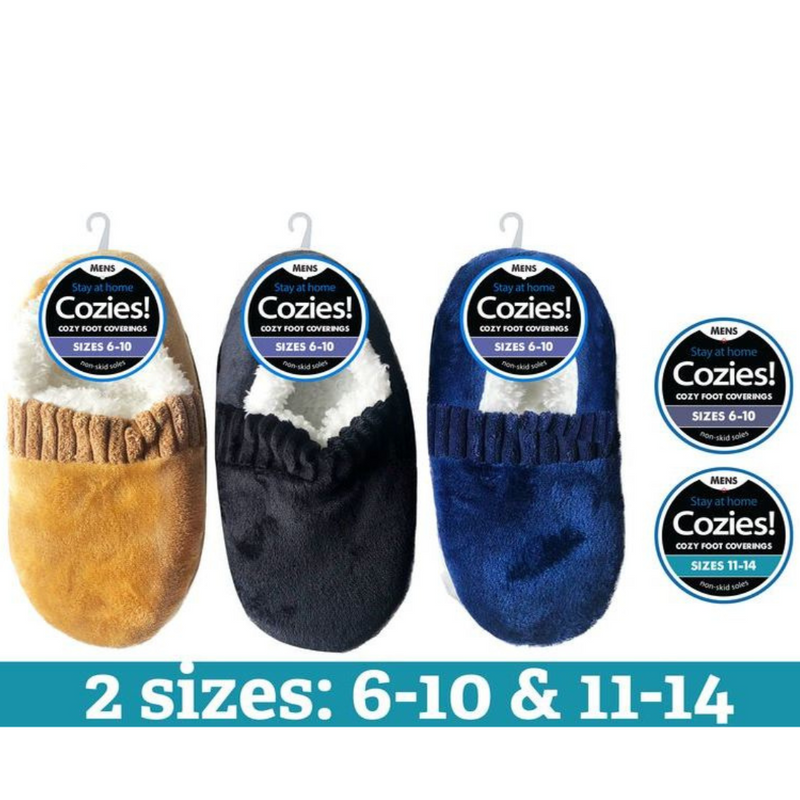 Ronis Mens Sherpa Slipper Solid Colour Series 1 3 Asstd