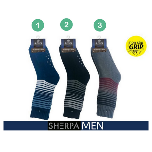Ronis Mens Sherpa Socks Block Stripe 3 Asstd