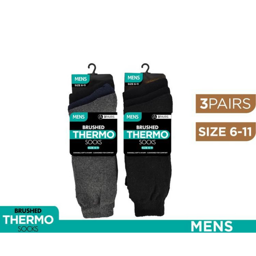 Ronis Mens Thermal Socks 3 Pairs 2 Asstd