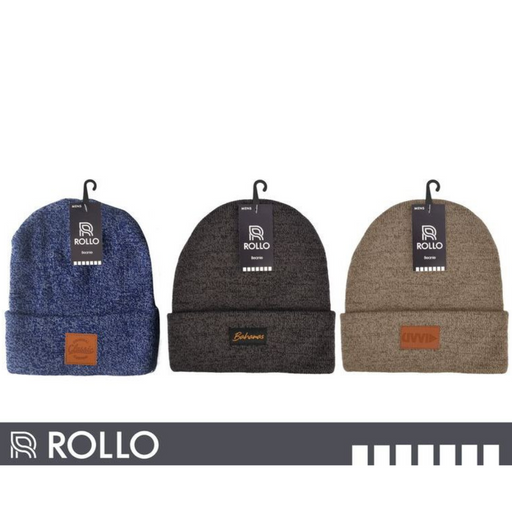 Men’s fashion beanie with fold cuff in assorted colours