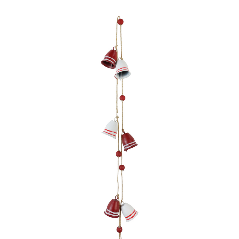 Ronis Metal Bell Garland Red White