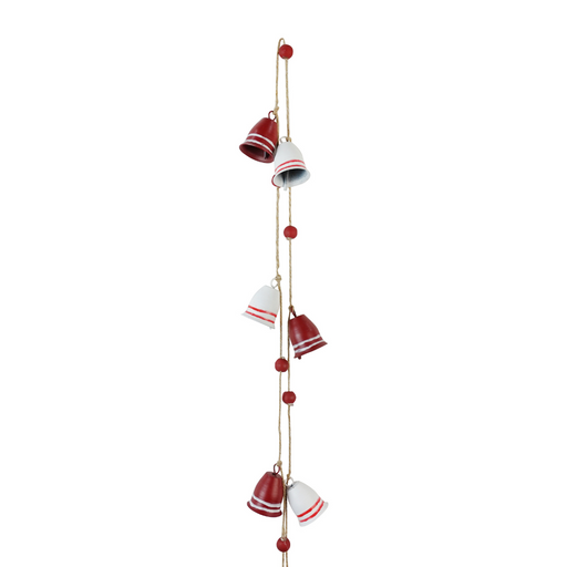 Ronis Metal Bell Garland Red White
