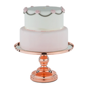 Ronis Mirror-Top Cake Stand Rose Gold Plated 30cm