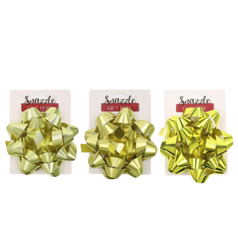 Ronis Mixed Gift Bow Gold 15cm 3 Asstd