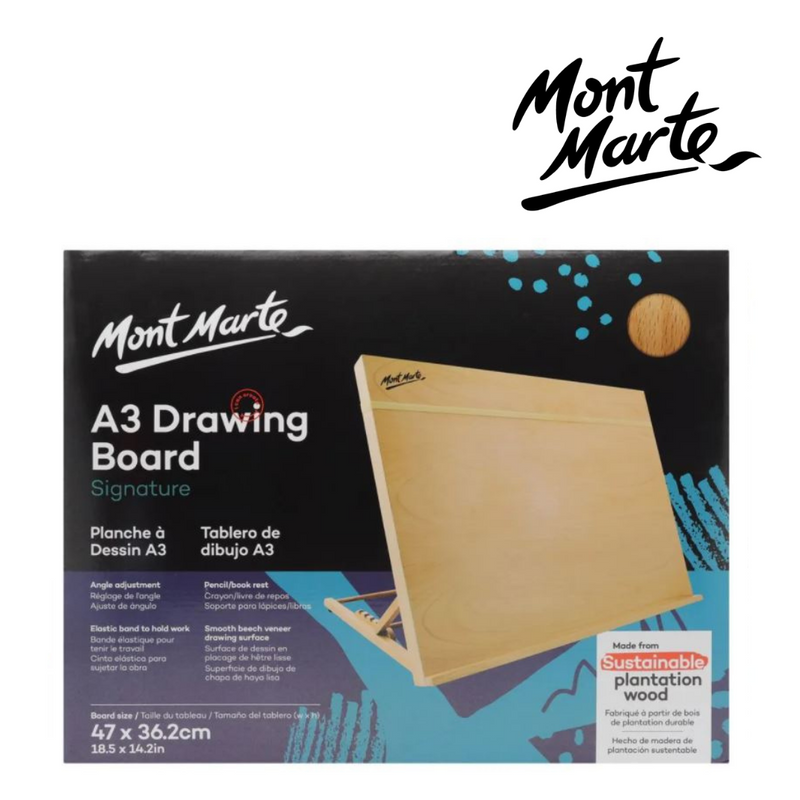 Ronis Mont Marte Drawing Board A3 With Elastic Band