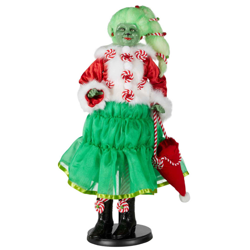 Mrs. Olive Green 83cm Christmas standing figure in festive outfit