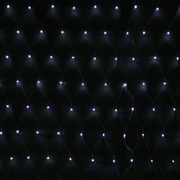 LED Snowing Net Light White 1600 Lights Clear Cord