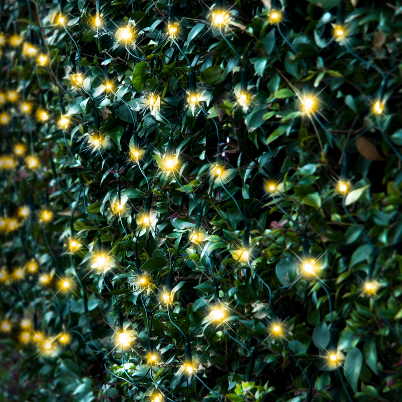 Ronis New Panel Solar Net Lights Warm White 300pc