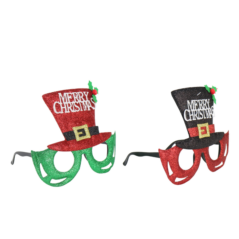 Ronis Novelty Glitter Top Hat Glasses 2 Asstd