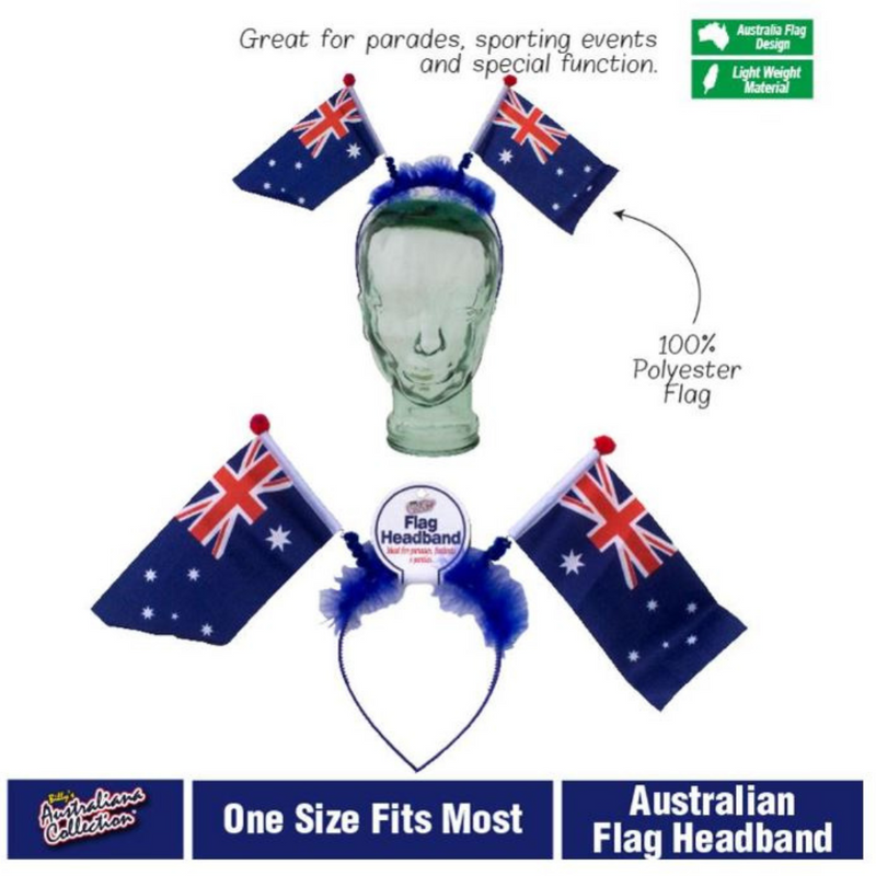 Ronis Novelty Headband Australian Flag Design