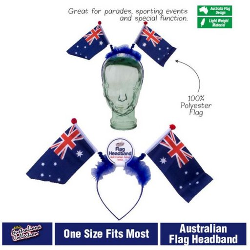 Ronis Novelty Headband Australian Flag Design